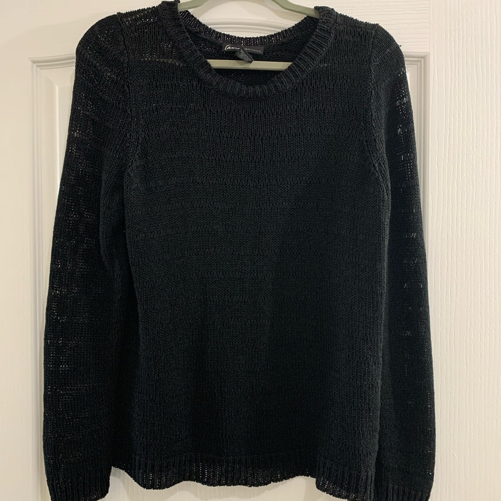 Lane Bryant Black Cross-back Sweater